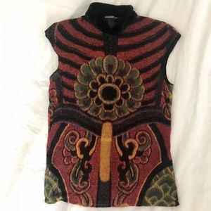 F/W 2005 Vivienne Tam rare graphic mesh top